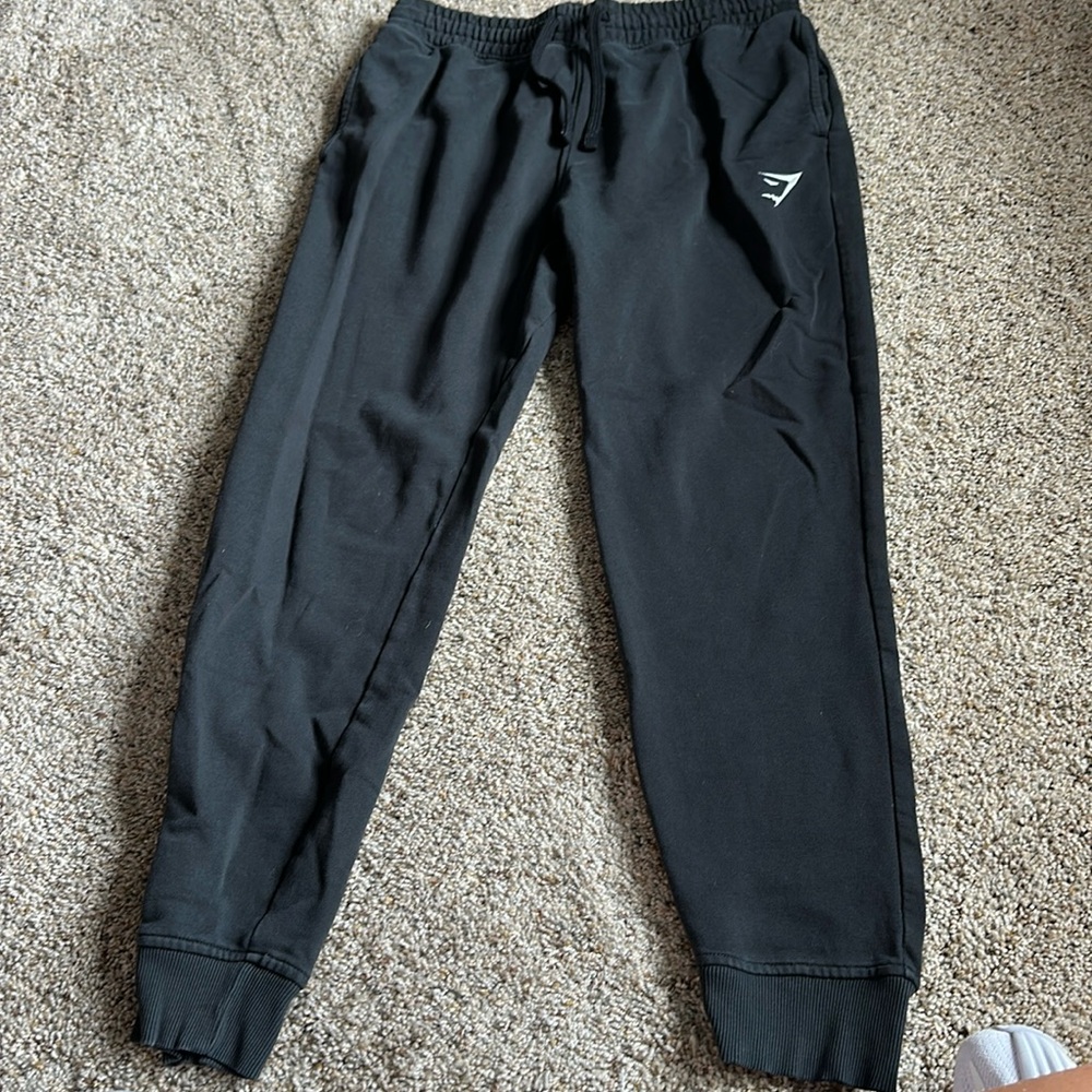 Mens Gymshark Black Joggers, good condition